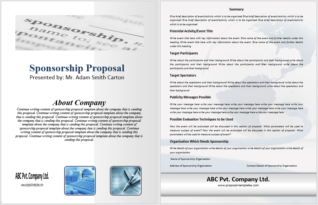 10 Free Sponsorship Proposal Templates In Ms Word Templates Regarding Corporate Sponsorship Proposal Template
