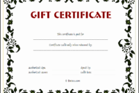 10 Gift Voucher Templates Sampletemplatess For Generic Certificate Template
