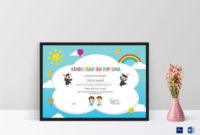 10 Kindergarten Certificate Templates Illustrator In Amazing Kindergarten Diploma Certificate Templates 10 Designs Free