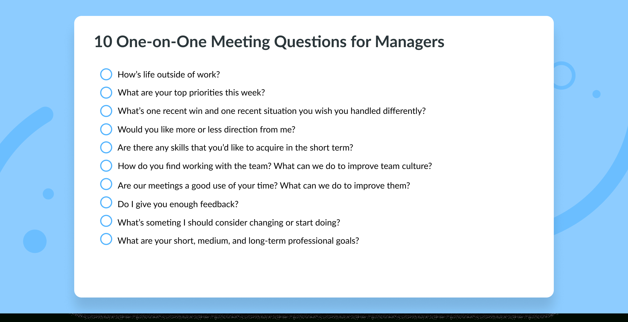 10 Oneonone Meeting Templates For Engaged Teams Inside One On One Meeting Agenda Template