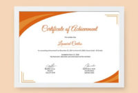 10 Sample Achievement Certificate Templates Free With Regard To Word Certificate Of Achievement Template