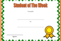 10 Student Of The Week Certificate Templates Best Ideas In Printable Student Council Certificate Template 8 Ideas Free