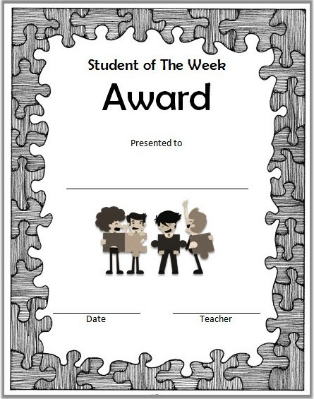 10 Student Of The Week Certificate Templates Best Ideas Throughout Student Of The Week Certificate