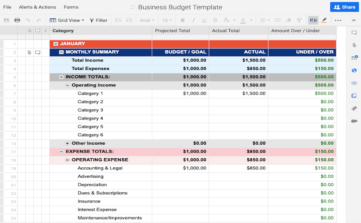 10 Top Excel Budget Templates Free Download Free Templates Throughout Small Business Budget Template Excel Free