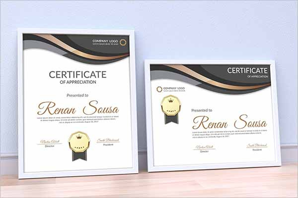 106 Certificate Design Templates Free Psd Word Png Ppt Within High Resolution Certificate Template