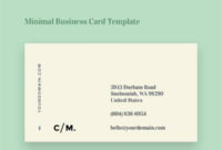 108 Inspiring Minimalist Business Card Templates Ai Ms With Regard To 2 Sided Business Card Template Word