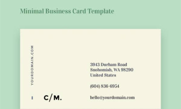 108 Inspiring Minimalist Business Card Templates Ai Ms With Regard To 2 Sided Business Card Template Word
