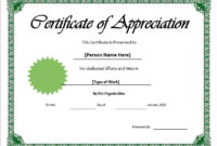11 Free Appreciation Certificate Templates Word Within Printable Certificate Of Recognition Templates Free