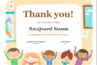 11 Thank You Certificate Templates Free Printable Word For Quality Kids Gift Certificate Template