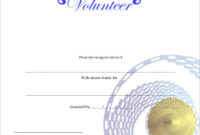 11 Volunteer Certificate Templates Sample Templates With Volunteer Award Certificate Template