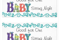12 Baby Sitting Coupon Templates Psd Ai Indesign With 7 Babysitting Gift Certificate Template Ideas