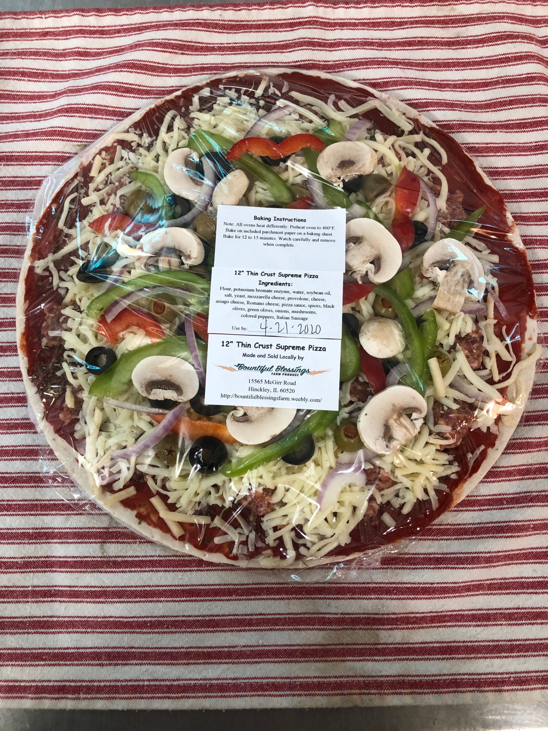 12&amp;quot; Take And Bake Thin Crust Supreme Pizza Throughout Quality Certificate For Baking 7 Extraordinary Concepts