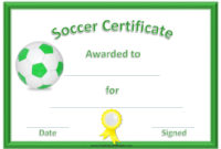 13 Free Sample Soccer Certificate Templates Printable Within Free Soccer Mvp Certificate Template