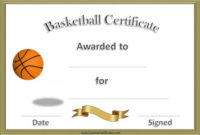 14 Basketball Certificate Templates Free Premium For Basketball Certificate Template
