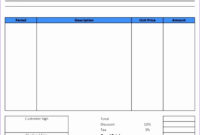 14 Excel Invoice Template Uk Excel Templates Excel Pertaining To Business Invoice Template Uk
