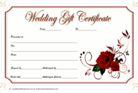 14 Free Printable Wedding Gift Certificate Templates 2 Pertaining To Best Donation Certificate Template Free 14 Awards