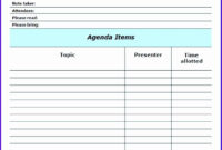 14 Minutes Of Meeting Template Excel Excel Templates In Printable Microsoft Word Meeting Minutes Template