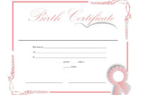 15 Birth Certificate Templates Word Pdf Template Lab With Regard To Best Editable Birth Certificate Template