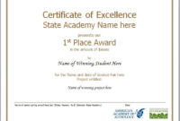 15 Free Certificate Of Excellence Templates Free Word Within Free Certificate Of Excellence Template