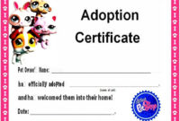 15 Free Printable Real Fake Adoption Certificate Templates With Child Adoption Certificate Template Editable