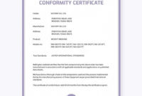 16 Certificate Of Conformance Example Pdf Word Ai In Certificate Of Conformity Template Free