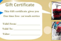 16 Personalized Auto Detailing Gift Certificate Templates With Printable Automotive Gift Certificate Template