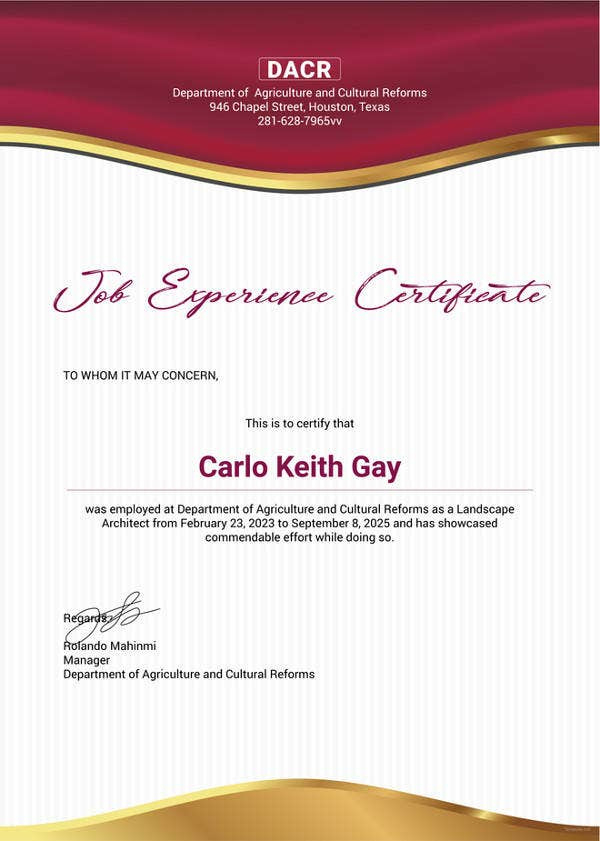 17 Experience Certificate Templates Pdf Doc Free Throughout Certificate Of Employment Templates Free 9 Designs