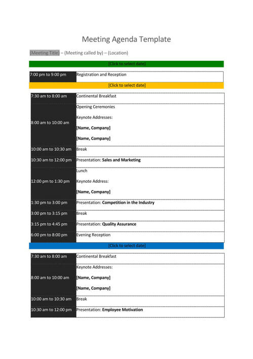 17 Free Meeting Agenda Templates For Ms Word For Meeting Agenda Template Doc