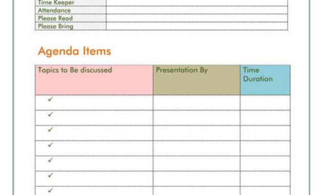 17 Free Meeting Agenda Templates For Ms Word Within 1 On 1 Meeting Agenda Template