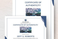19 Certificate Of Authenticity Templates In Ai Indesign With Certificate Of Authenticity Template