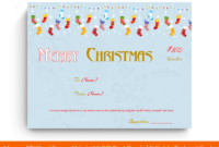 19 Merry Christmas Gift Certificate Templates Ms Word Within Best Merry Christmas Gift Certificate Templates