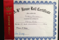 20 All A Honor Roll Certificate ™ Dannybarrantes Template Inside Honor Award Certificate Templates