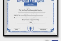 20 Baptism Certificates Sample Templates For Christian Baptism Certificate Template