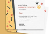 20 Birthday Certificate Templates Psd Eps In Design For Best Dog Birth Certificate Template Editable