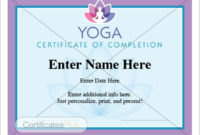 20 Certificates Of Completion Word Psd Ai Indesign Intended For Yoga Gift Certificate Template Free