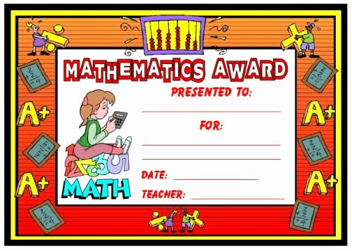 20 Free Editable Maths Certificates ™ Dannybarrantes Inside Printable Math Award Certificate Template