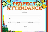 20 Perfect Attendance Award Wording ™ Dannybarrantes Within Awesome Perfect Attendance Certificate Free Template