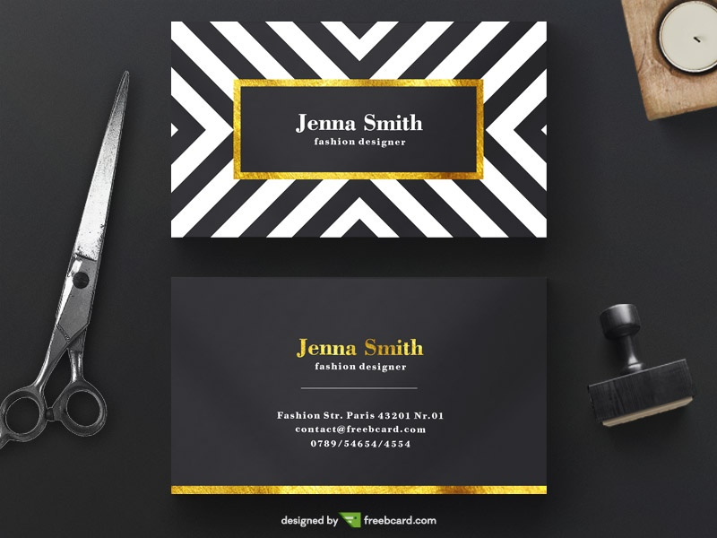 20 Professional Business Card Design Templates For Free Within Black And White Business Cards Templates Free