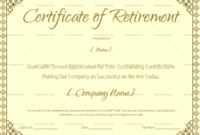22 Retirement Certificate Templates In Word And Pdf In Retirement Certificate Templates