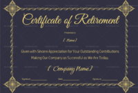22 Retirement Certificate Templates In Word And Pdf With Best Retirement Certificate Template