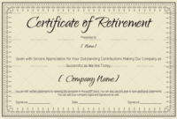 22 Retirement Certificate Templates In Word And Pdf With Regard To Retirement Certificate Templates