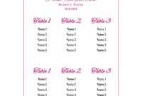 24 Wedding Seating Charts Templates Modern Luxury Within Awesome Bridal Shower Agenda Template