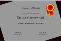 26 Free Perfect Attendance Certificate Templates Inside Perfect Attendance Certificate Template