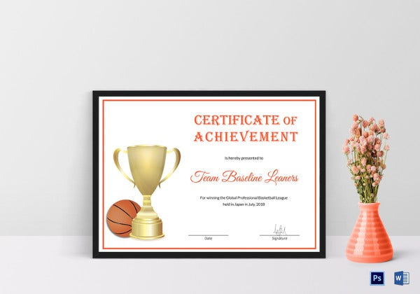 27 Basketball Certificate Templates Psd Free With Regard To Download 7 Basketball Participation Certificate Editable Templates