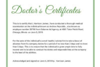 27 Doctor Certificate Templates Pdf Doc Free Pertaining To Best Australian Doctors Certificate Template