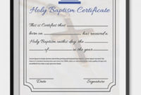 27 Sample Baptism Certificate Templates Free Sample With Regard To Quality Christian Baptism Certificate Template