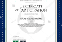 28 Certificate Of Participation Designs Templates Psd Pertaining To Certificate Of Participation Template Doc