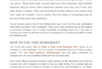 29 Proven Food Truck Business Plans Pdf Word For Business Plan Template Food Truck