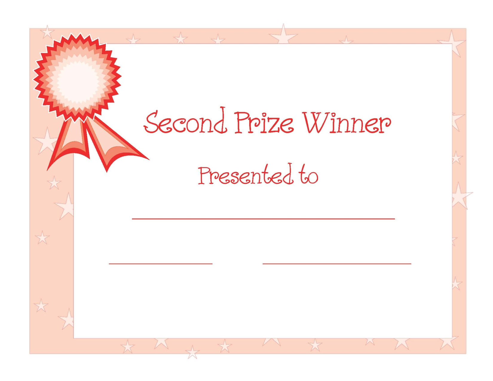 2Nd Prize Winner Certificate Powerpoint Template Designed With Regard To Quality Powerpoint Award Certificate Template