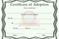 3 Adoption Certificate Free Download In Child Adoption Certificate Template Editable
